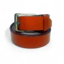Men's Full Grain Leather Belt Classic Tan Color Premium Quality with Solid Metal Buckle - Durable & Stylish for Formal & Casual Wear LB-318